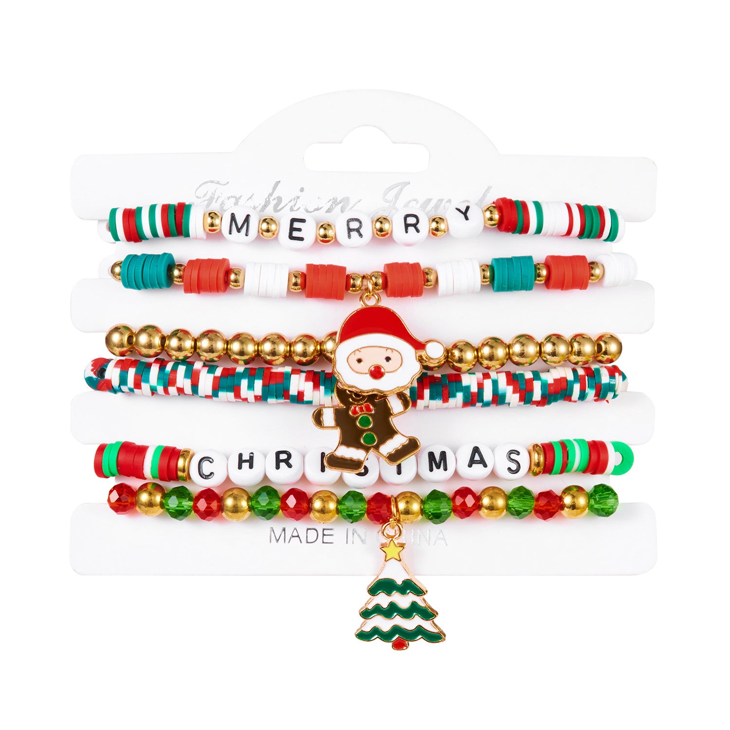 Wholesale Christmas style bracelet fashionable and versatile letter beaded set